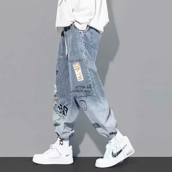 Высококачественные Модные Мужские брюки-карго в стиле хип-хоп, Трендовые Уличные штаны для бега, Мужские повседневные Брюки с эластичной резинкой на талии, Мужская одежда, брюки 4