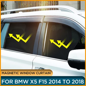 Магнитный Солнцезащитный Козырек На Боковое окно Автомобиля Для BMW X5 F15 2018 2017 Солнцезащитный Козырек На Боковую дверь, Козырек На Окна Для BMW X5 2014 2015 2016