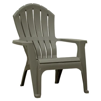 Из 2-х Adams Manufacturing RealComfort Складываемое кресло Adirondack из смолы для улицы серого цвета