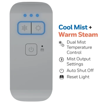 Увлажнитель воздуха Comfort Cool Warm Mist с технологией Fusion Mist для больших помещений, HWC775W, Белый Диффузор для эфирных масел Diffuser es 1