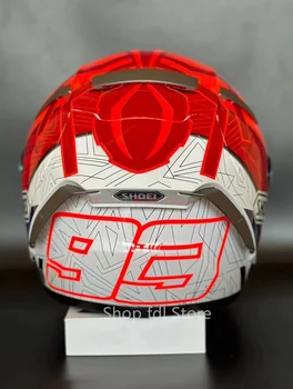 Мотоциклетный Полнолицевый шлем SHOEI X-14 X-SPIRIT III Специальный Шлем X-Fighteen Edition X-Fighteen Гоночный Шлем Красный № 93 1