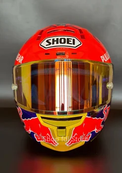 Мотоциклетный Полнолицевый шлем SHOEI X-14 X-SPIRIT III Специальный Шлем X-Fighteen Edition X-Fighteen Гоночный Шлем Красный № 93 4