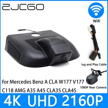 ZJCGO Видеорегистратор 4K UHD 2160P Автомобильный Видеорегистратор DVR Ночного Видения для Mercedes Benz A CLA W177 V177 C118 AMG A35 A45 CLA35 CLA45 0