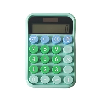 1 шт. Мультяшный бесшумный калькулятор карамельного цвета Механическая клавиатура Настольный Финансовый и бухгалтерский обучающий калькулятор 5
