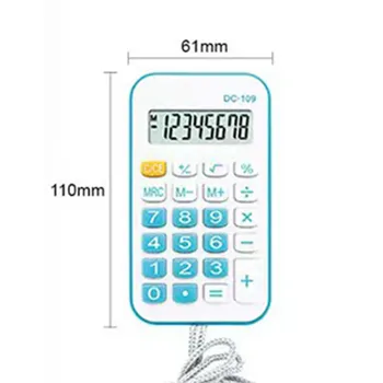 Простой дизайн, базовый калькулятор, красочный портативный электронный калькулятор для рюкзаков, кошельков, карманов 2
