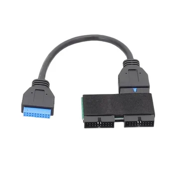 Удлинительный кабель для материнской платы с разъемом USB 3.0 19pin на 1-2 порта, модульный шнур для расширения высокоскоростной передачи данных 0