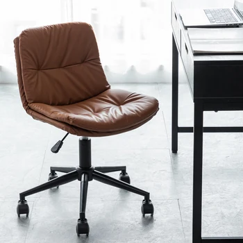 Дизайнерские роскошные офисные стулья на колесиках, Подушка для спинки Без подлокотника, Сменный офисный стул, Поворотная мебель Sillas De Oficina 2