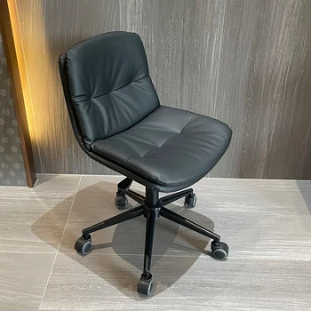Дизайнерские роскошные офисные стулья на колесиках, Подушка для спинки Без подлокотника, Сменный офисный стул, Поворотная мебель Sillas De Oficina 3