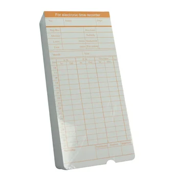 Запись времени на 100 листов Для записи в карточке посещаемости сотрудника Для утолщения бумаги для персонала