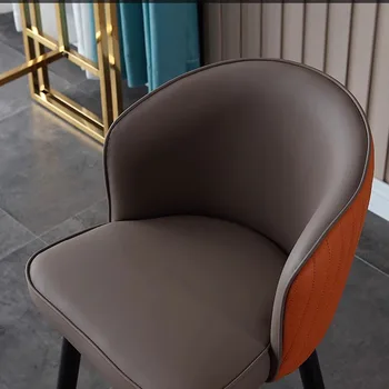 Роскошный металлический барный стул в скандинавском стиле, высокие стулья в современной европейской гостиной, переносной дизайн, Кухонные табуреты для бара, гостиничная мебель 2