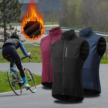 WOSAWE Ветрозащитный жилет для велоспорта, зимнее теплое пальто, Велосипедная светоотражающая куртка без рукавов, Мужская женская ветровка для бега, велоспорта 5