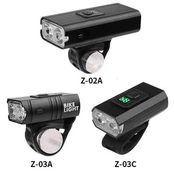 Новый велосипедный фонарь 2T6 с сильным освещением, зарядка через USB, встроенный индикатор уровня заряда батареи, передний фонарь для велосипеда, ходовой фонарь 0