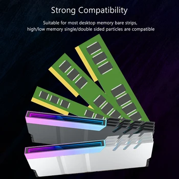 Радиатор оперативной памяти RGB Memory Теплоотвод DIY DDR4 DDR5 Радиатор памяти Охлаждающие Термопласты Cooler Vest Для Настольных ПК 4