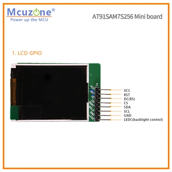 Мини-плата AT91SAM7S256 1.8 TFT LCD 120*160 (комплект для разработки ARM7) SAM7S256 7S256 4