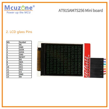 Мини-плата AT91SAM7S256 1.8 TFT LCD 120*160 (комплект для разработки ARM7) SAM7S256 7S256 5