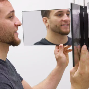 Складное Зеркало с 3 Сторонами Портативное Зеркало Для Макияжа С Крючком Для Самостоятельной Стрижки Волос Отражающее Трехстворчатое Зеркало Зеркало Для Макияжа 거울 1