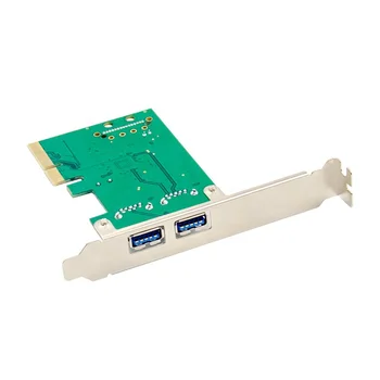 Плата адаптера PCI-E на 2 порта USB 3.1 PCI Express 1x Type-A с 2 портами USB3.0 Конвертер карты AMS1142 Чипсет 3