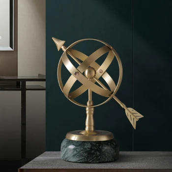 Роскошные аксессуары для домашнего декора Рамка в форме глобуса Художественный дизайн Вращающиеся украшения ручной работы