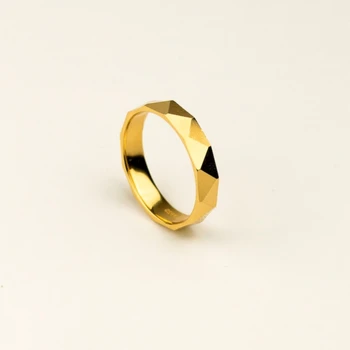кольцо с граненой лентой 3 мм из стерлингового серебра S925 пробы Изысканные кольца Минималистичные кольца Кольца для мужчин Кольца для женщин Минималистичные ювелирные изделия 3
