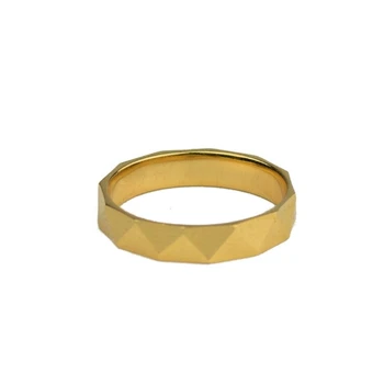кольцо с граненой лентой 3 мм из стерлингового серебра S925 пробы Изысканные кольца Минималистичные кольца Кольца для мужчин Кольца для женщин Минималистичные ювелирные изделия 4
