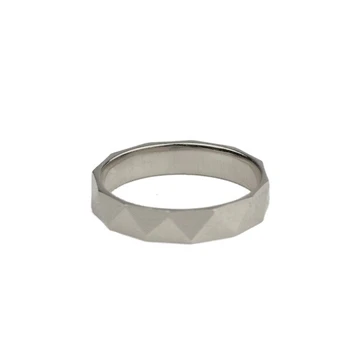кольцо с граненой лентой 3 мм из стерлингового серебра S925 пробы Изысканные кольца Минималистичные кольца Кольца для мужчин Кольца для женщин Минималистичные ювелирные изделия 5