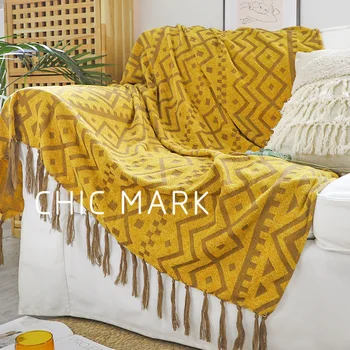 Скандинавское Марокканское Декоративное одеяло для вязания, Богемное Одеяло для вязания, Диван-кровать, Одеяло для хвоста, Салфетка, Одеяло для отдыха