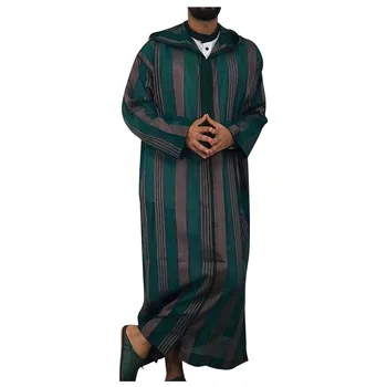 Мужской халат с длинным рукавом в Саудовском арабском стиле, мусульманское платье в Рамадан, Средняя исламская одежда Abaya Aaudi Arabia футболки мужские Кафтан