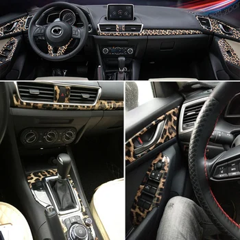 Для Mazda 3 Axela 2013-2018 Внутренняя Центральная панель управления Дверной ручкой 3D/5D Наклейки из углеродного волокна, Наклейки для стайлинга автомобилей, Аксессуары 5