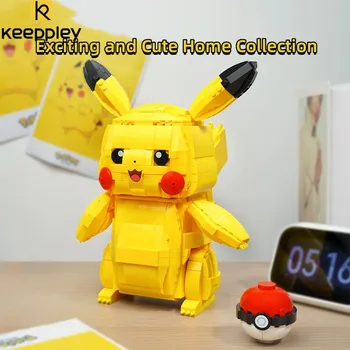 Keeppley Pokemon кобрендовые Строительные Блоки Большой Пикачу Сборочные Блоки Милая Модель Пикачу Детская Игрушка Подарок На День Рождения