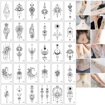 30 шт./компл. Tatuajes Temporales, Сексуальная поддельная Татуировка для женских рук, Водонепроницаемые временные татуировки, Tatouage Temporaire Femme 0