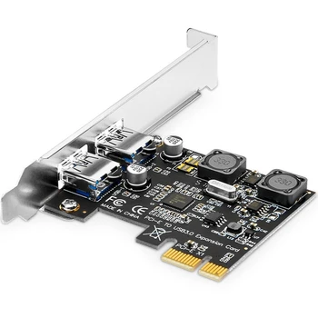 2-Портовая плата расширения USB 3.0 PCI Express (PCIe) со скоростью 5 Гбит/с, USB 3.0 Header - встроенная технология автономного питания для Windows 10 1