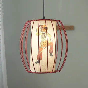 Креативный подвесной светильник с Обезьяньим дизайном в китайском стиле, светодиодная лампа для детской спальни, домашний декор, Подвесной светильник