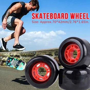 Новое 4шт суперэластичное колесо для скейтборда, прочное колесо для скейтборда, износостойкое стабильное колесо для лонгборда 70x42 мм 2