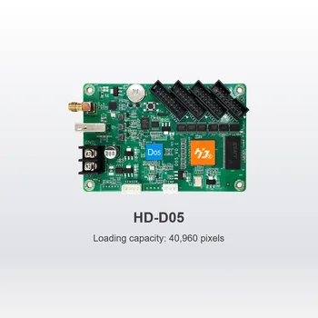 HuiDu HD-D05 Полноцветный баннер с асинхронной светодиодной платой управления поддерживает мобильное приложение Wi-Fi