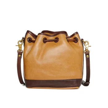 Известная Роскошная Брендовая женская сумка из воловьей кожи, Большая вместительная сумка-мешок, модный простой стиль в стиле ретро, Новая сумка через плечо для женщин
