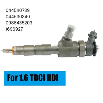 Новый 0445110340 0445110739 Топливный инжектор Common Rail для 1.6 TDCI 1