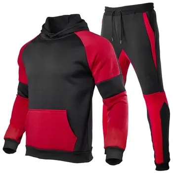 2021 Новый Мужской повседневный спортивный костюм, осенне-зимние Модные мужские толстовки и спортивные брюки, два комплекта мужских толстовок