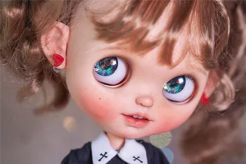 Стеклянный глазок размера Blythe, настоящая ручная роспись, цвет зеленый, аксессуары для флэш-кукол