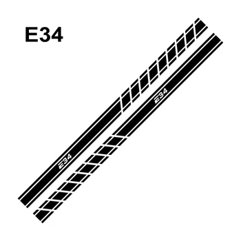 2 шт. Наклейки на Боковую юбку двери автомобиля в Полоску для BMW E46 3 Серии E30 E34 E36 E39 E60 E70 E87 E90 E91 E92, Авто наклейки из ПВХ. 3