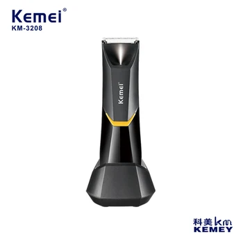 Мужская электрическая машинка для стрижки волос Kemei, Водонепроницаемый керамический резак для тела, Бритвенный триммер для чувствительных зон, безопасная и Безболезненная обрезка