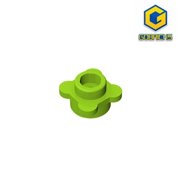 Тарелка Gobricks GDS-839 круглая 1x1 с цветочным краем (4 выступа / лепестка), совместимая с детскими игрушками lego 33291 28573