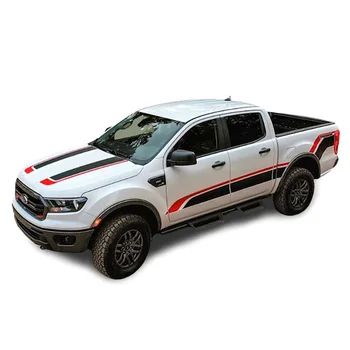 Спортивный Модифицированный Капот с Боковыми Полосками по Линии талии Деколь Графические Наклейки Виниловая Пленка Комплект для Ford Ranger 2019 2020 2021