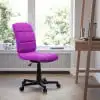 Фиолетовое стеганое виниловое офисное кресло со средней спинкой, поворотное, Деревянное, металлическое, уличные обеденные стулья, Акриловый скандинавский стул, письменный стол 