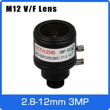 3 Мегапиксельный объектив видеонаблюдения с переменным фокусным расстоянием 2,8-12 мм M12 Крепление 1/2.7 дюймов Ручная фокусировка и зум Для 720P 1080P IP/AHD камеры Бесплатная Доставка