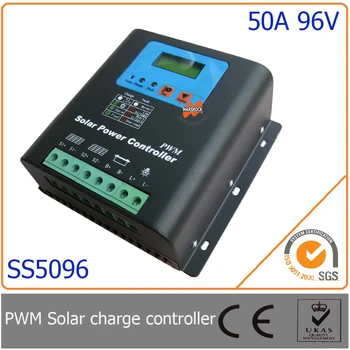 50A 96V PWM Солнечный контроллер заряда со светодиодным и ЖК-дисплеем, напряжение автоматической идентификации, дизайн MCU с отличной производительностью