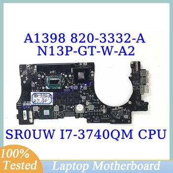 820-3332-A 2,7 ГГц для Apple A1398 с процессором SR0UW I7-3740QM 16 ГБ Материнская плата N13P-GT-W-A2 Материнская плата для ноутбука SLJ8C 100% работает хорошо 0