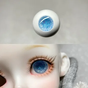Глаза для игрушек BJD кукольное глазное яблоко подходит для 1/3 1/4 1/6 размера 14 мм 16 мм милые однотонные сверлящие глазные яблоки из смолы, аксессуары для кукол