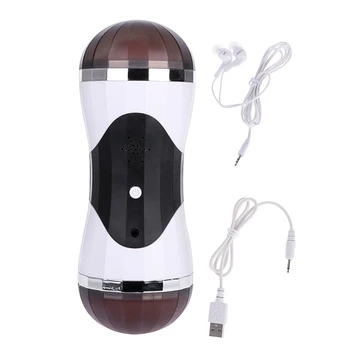 Мужской Мастурбатор Мощная Мультирежимная Электрическая Чашка для Мастурбации 2 в 1, реалистичная карманная секс-игрушка для мужчин