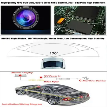 Для Toyota Previa XR50 Автомобильный Реверс HD CCD Автомобильная камера заднего вида с автоматической парковкой, Аксессуары для камеры видеонаблюдения 5