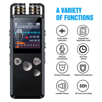 Профессиональный цифровой Диктофон с голосовой активацией, 8 ГБ, 16 ГБ, 32 Г, USB-ручка для записи, Шумоподавление, Защита паролем